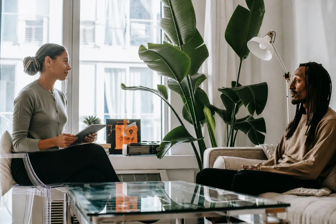 Therapist and client in session